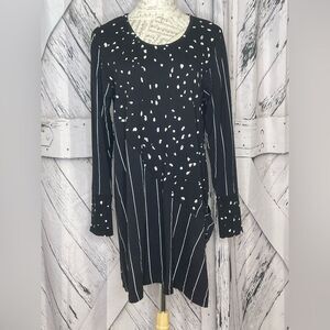 Snapdragon & Twig black & white Lagenlook dress Small